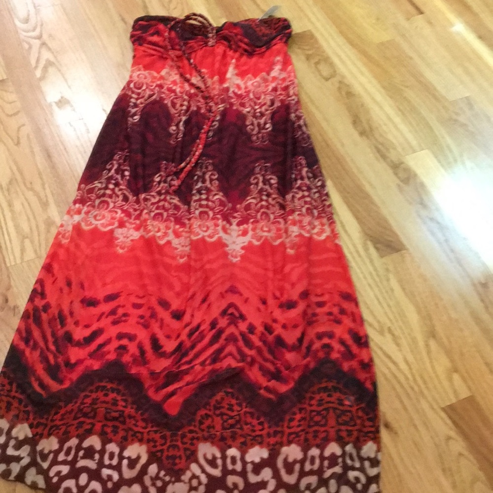 New. City triangles floorlength dress
